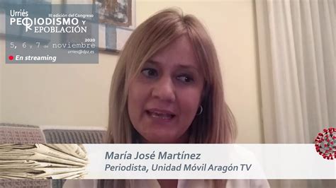 Maria Jose Martinez Saludo Al Congreso De Periodismo De Urriés Youtube