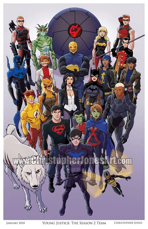 Young Justice The Season 2 Team Etsy