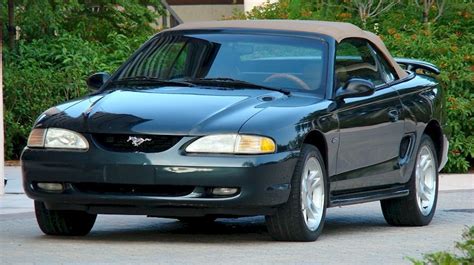 Dark Satin Green 1998 Ford Mustang Gt Convertible