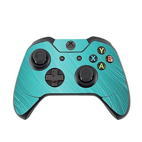 Teal Aqua Wavy Lines Design Background Xbox One Controller