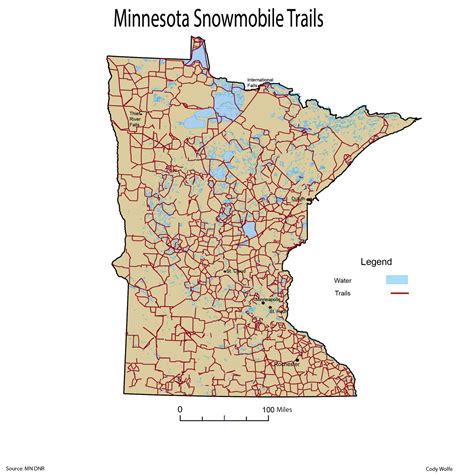 Cody Wolfe Cartography Minnesota Snowmobile Trails