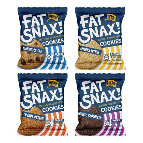 Fat Snax Cookies Low Carb Keto And Sugar Free Variety Pack 6 Pack