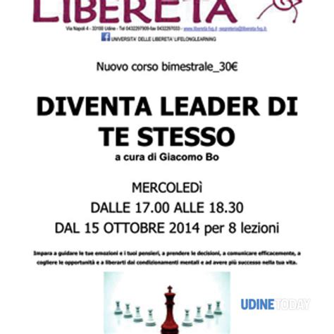 Alle Liberet Il Corso Per Diventare Leader Di S Stessi