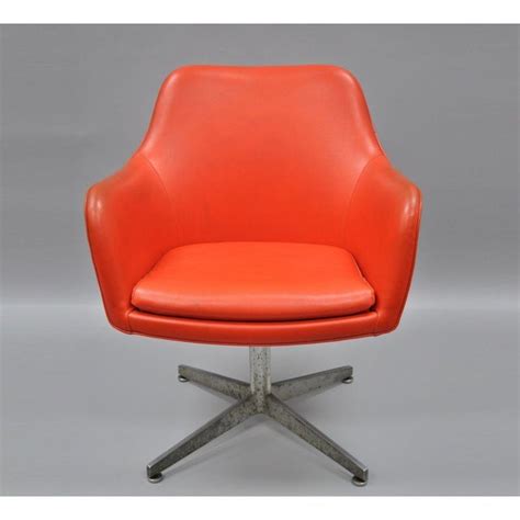 These help in avoiding strain on the spine and help the. Vintage Good Form Mid Century Modern Orange Vinyl Office ...