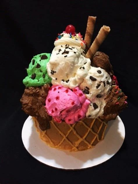 Giant Ice Cream Sundae Cake Ice Cream Business Fun Desserts Cute