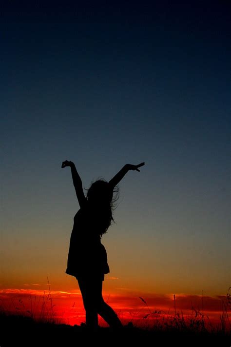 Free Photo Sunset Girl Dance Shadow Free Image On