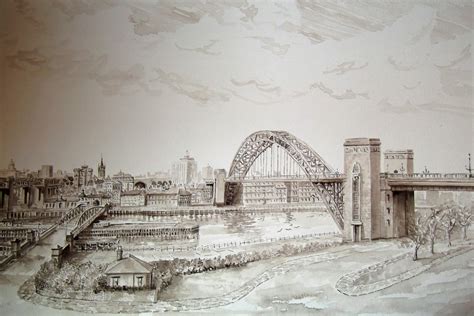 A View Of Newcastle From Gateshead The Wallington Gallery