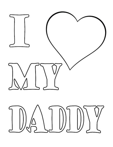 I Love You Dad Coloring Pages at GetColorings.com | Free printable