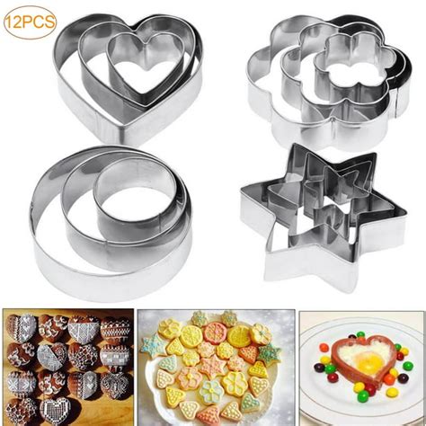 Gustavedesign 12 Piece Cookie Cutters Mold Stainless Steel Biscuit