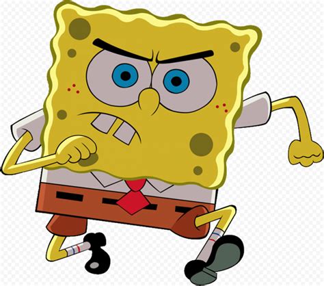 Hd Spongebob Running Angry Characters Transparent Png Citypng