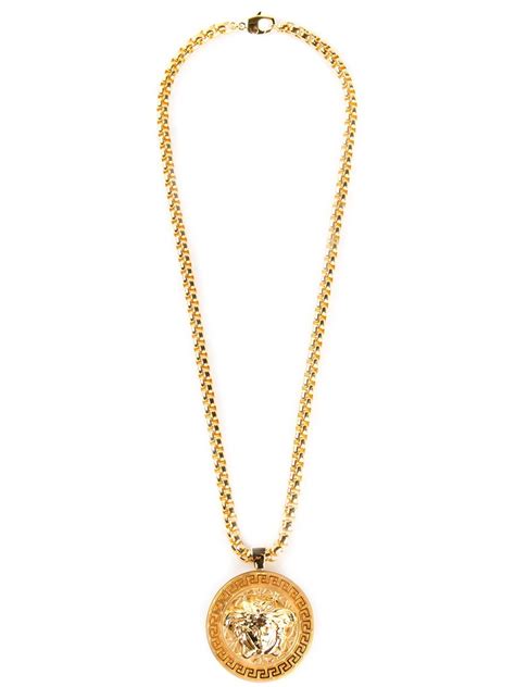 Versace Medusa Pendant Necklace In Gold For Men Metallic Save 41