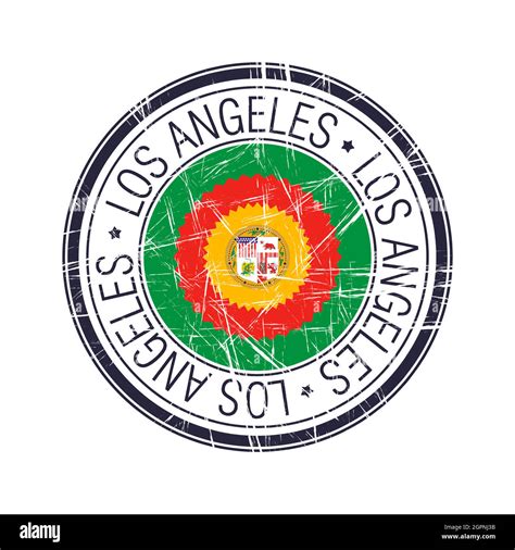 City Of Los Angeles California Vector Stamp Stock Vector Image And Art