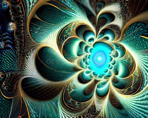 Fractal Universe Generative Ai Illustration Stock Illustration