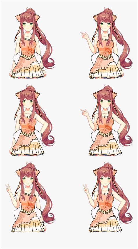 I Edited Some Sprites Monika Ddlc Casual Outfit Hd Png Download