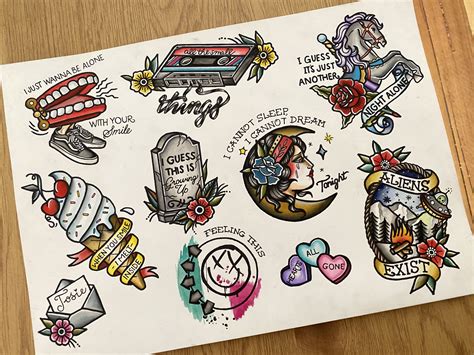 Traditional Tattoo Filler Traditional Tattoo Flash Sheets Traditional Style Tattoo