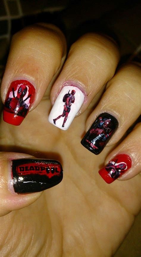 Deadpool Nails For My Valentines Date With My Son 52 Week Challenge