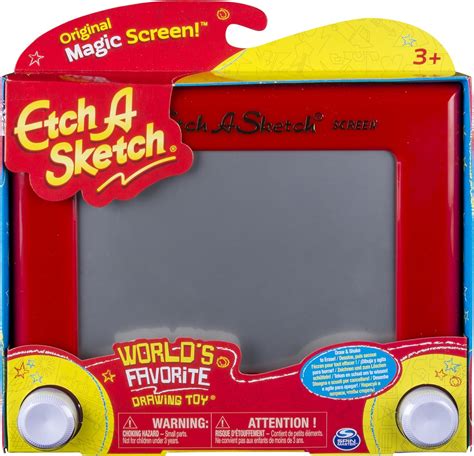 Etch A Sketch 6035112 Classic Red Drawing Toy With Magic Screen For
