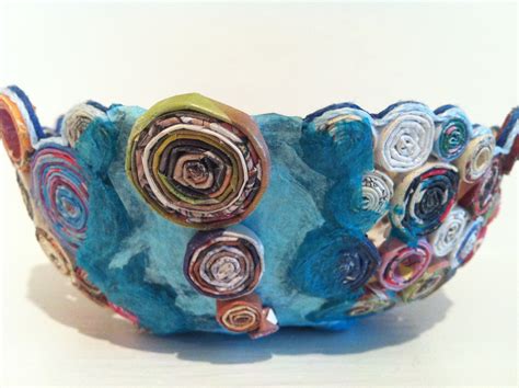 Abbi Recycled Coiled Paper And Paper Mache Vessel With Recycled Yarn