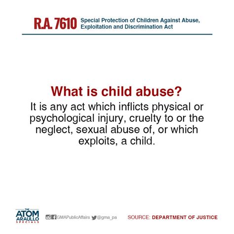 Ra 7610 Special Protection Of Children Against Abuse Exploitation