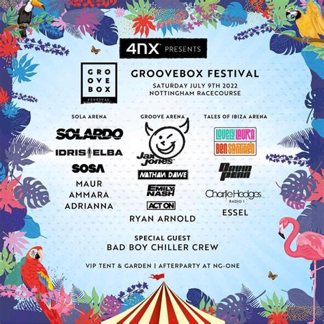 4nx Presents Groovebox Festival 2022 Nottingham Racecourse 9 July To