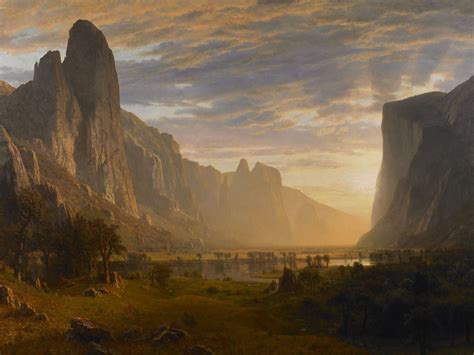 Looking Down Yosemite Valley California Albert Bierstadt 1865