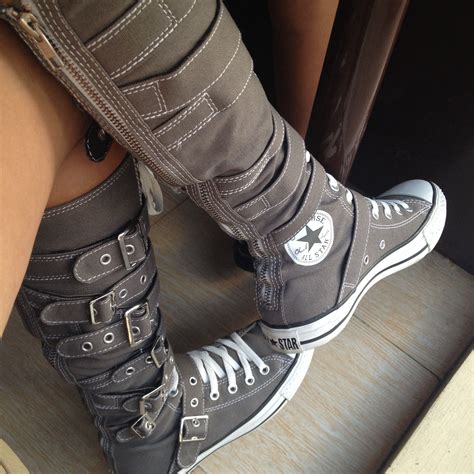 Knee High Buckled Converse All Star Chuck Taylor Shoe Love