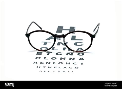 Eyeglasses And Eye Chart Stock Photo Alamy