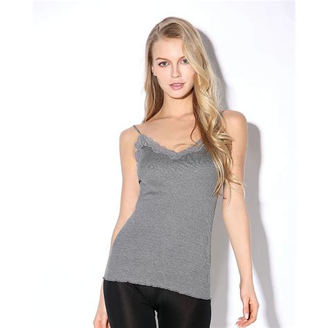 Summer Fashion New Women Sexy Slim Silk Cotton Lace V Neck Camisoles Tanks Top One Size Yh65 In