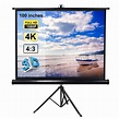 Dodocool 100 inches Projector Screen with Tripod Stand 4:3 Portable ...