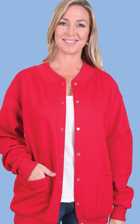 Health Pride Snap Front Fleece Cardigan