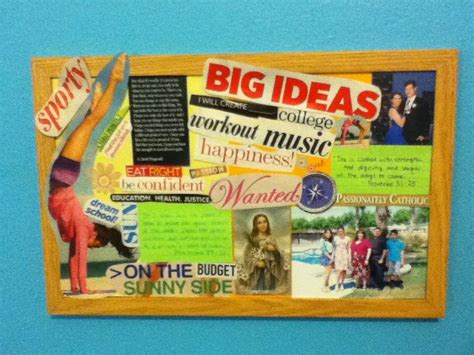 My Vision Board Creating A Vision Board Music Education College Workout
