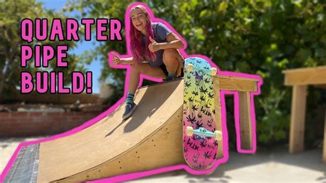 how to build a collapsible diy quarter pipe ramp in your backyard youtube