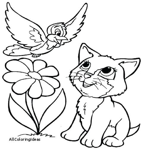 Puppy And Kitten Coloring Pages To Print At Free