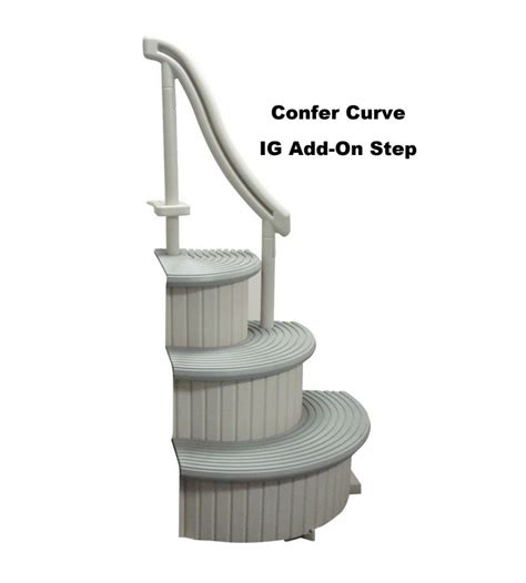 Confer Plastics Curve In Ground Pool Step System