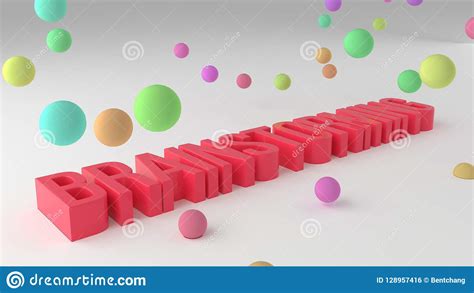 Brainstorming Business Conceptual Colorful 3d Rendered Words Web