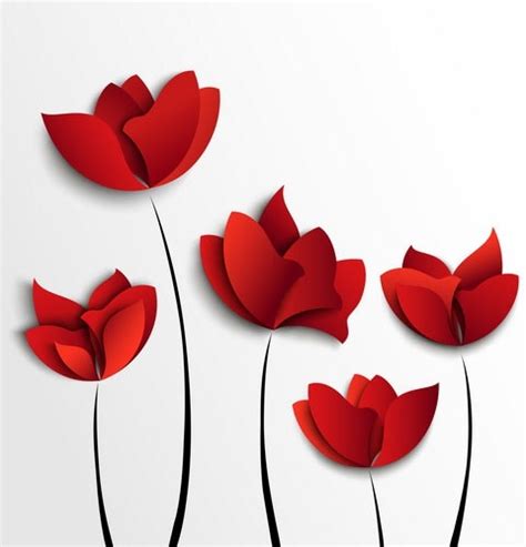 Red Flowers Vector Vectors Images Graphic Art Designs In Editable Ai
