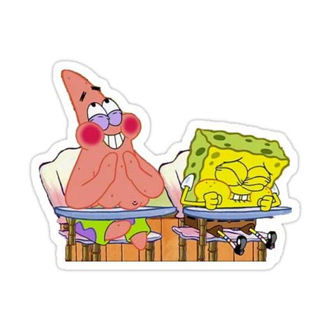 25 Spongebob And Patrick Sticker By Megan Carney In 2021 Stickers