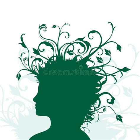 Plants Growing From Human Head Stock Image Image 10696471