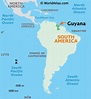 Guyana Map / Geography of Guyana / Map of Guyana - Worldatlas.com
