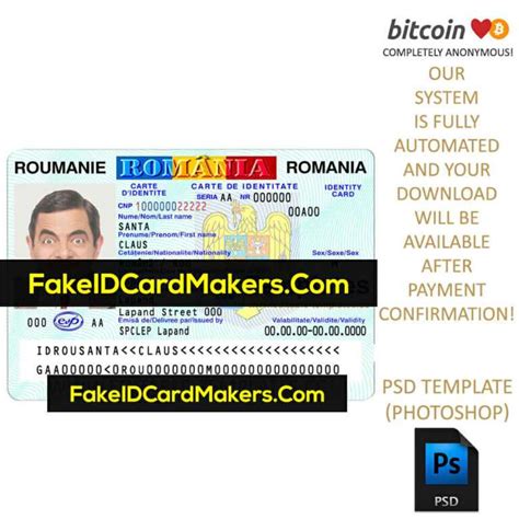 Romanian Id Card Template Psd Editable Fake Download For Georgia Id