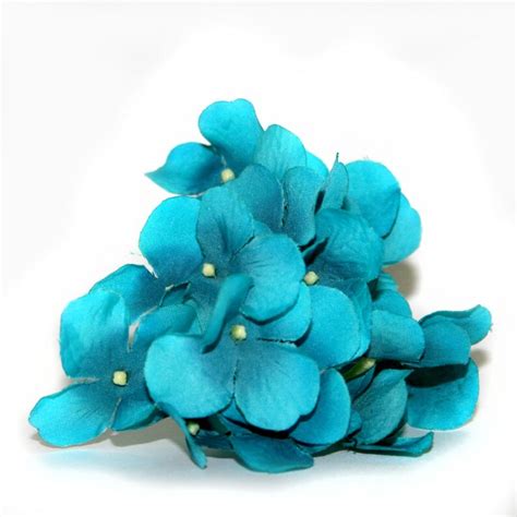 1 small turquoise hydrangea bunch small head artificial etsy