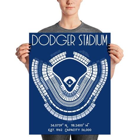 La Dodger Stadium Poster Print Dodger Stadium Poster Prints Canvas