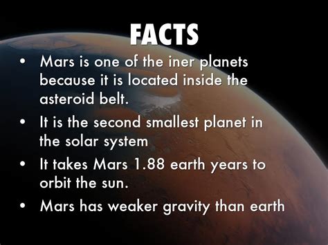 Planet Mars Information And Facts