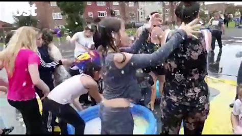 Watch This Crazy Water Fight When Hartcliffe Came Together To Support Janet Gunningham Bristol