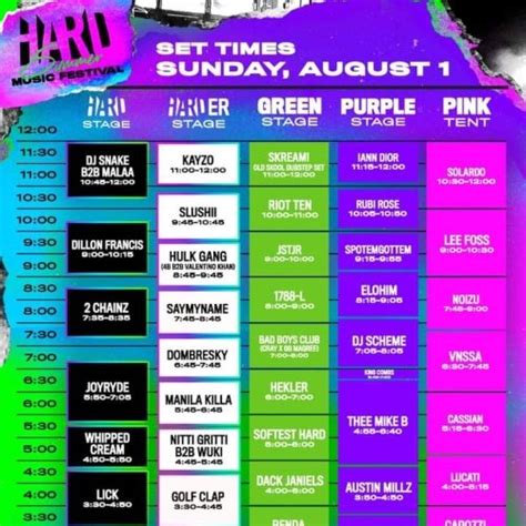 Hard Summer 2021 Guide Set Times New Additions Playlist