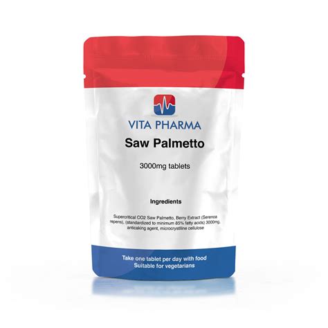 Saw Palmetto Mg Tablets Vita Pharma