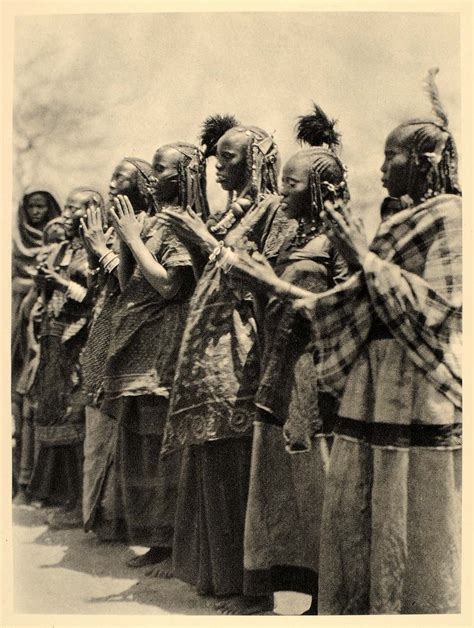 1930 africa aulad hamid arab women costume dance sudan original af2 period paper historic