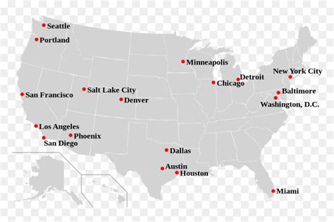 United States Largest Cities Map