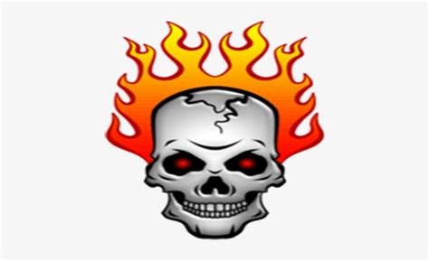 Roblox Clipart Flaming Skull Clip Art Transparent Png 420x420