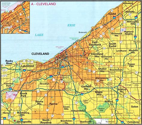 Map Of Cleveland Ohio Maps Of Ohio
